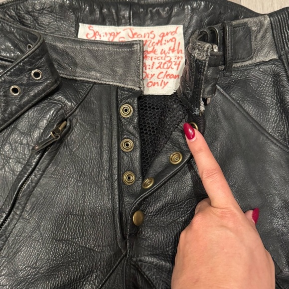 Object From Nothing 1 Of 1, Handmade Leather Shorts, Repurposed Vintage Leather - Picture 2 of 7